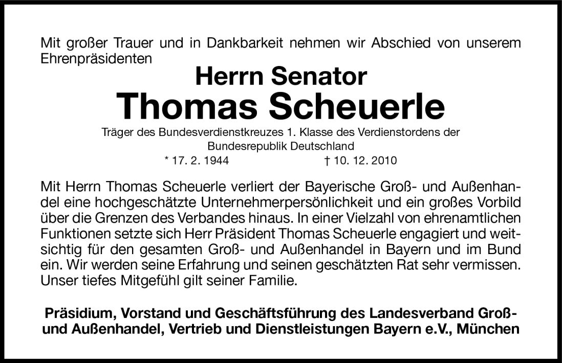Senator Thomas Scheuerle